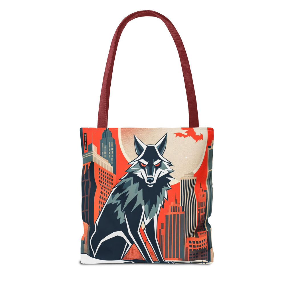 City Wolf Tote Bag, Tote with Cotton Handles For Everyday Use, 3 Sizes