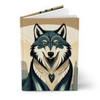 Art Deco Wolf Hardcover Blank Journal