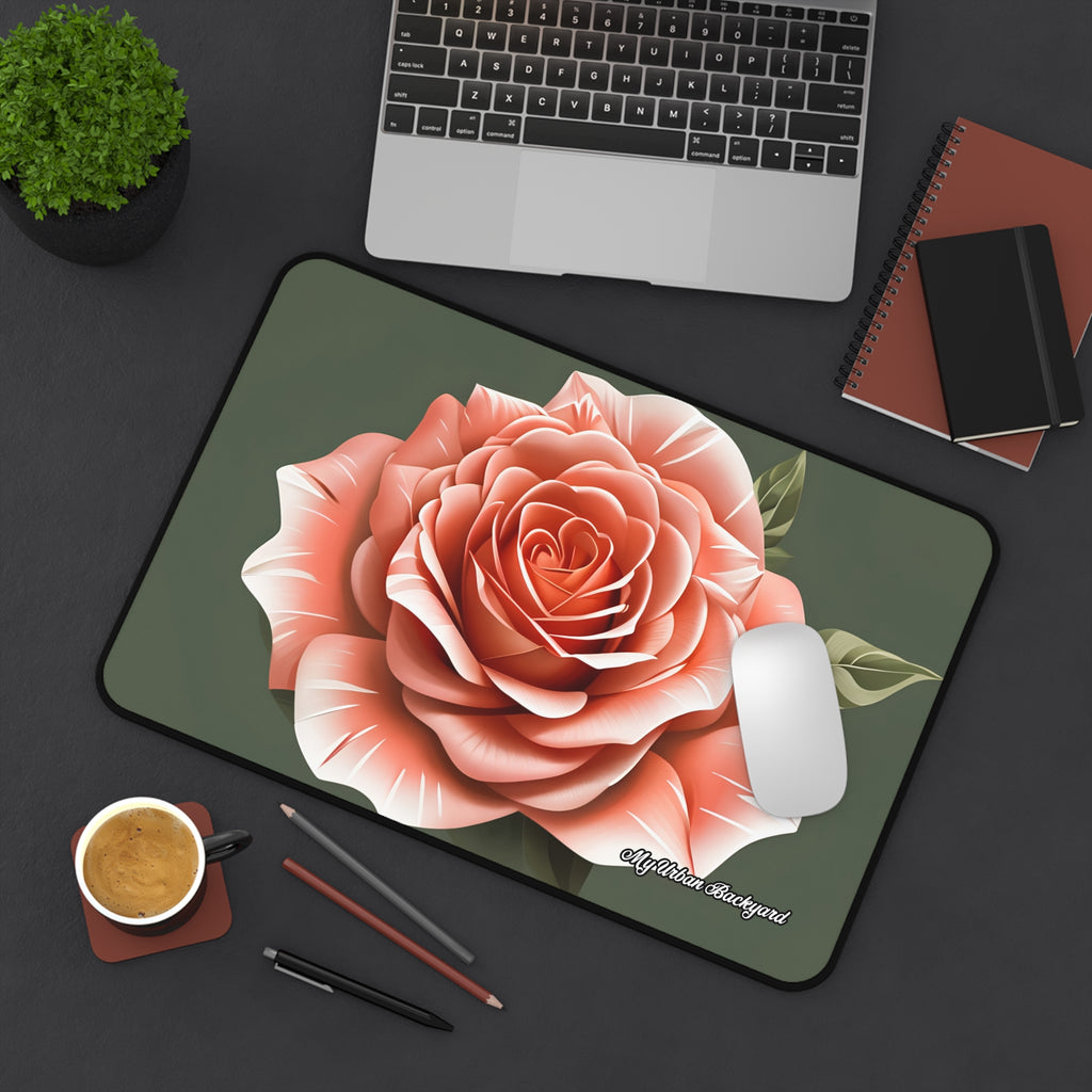 Rose Flower Desk Mat, Elegant Workspace Decor, Ideal Gift for Home Office, Stylish Mouse Pad, Perfect for Flower Lovers, 3 Sizes