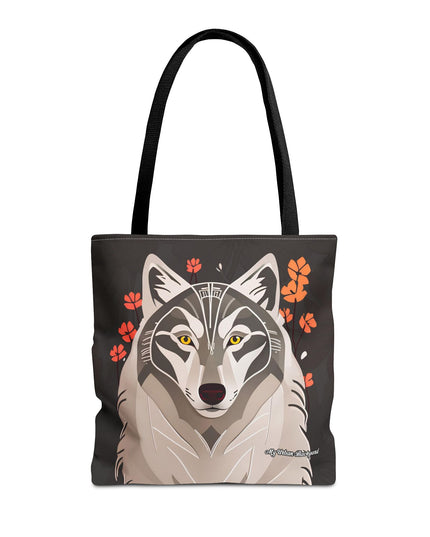 Art Deco Wolf Tote Bag with Cotton Handles For Everyday Use, 3 Sizes