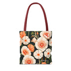 Art Deco Flowers Tote Bag with Cotton Handles For Everyday Use, 3 Sizes