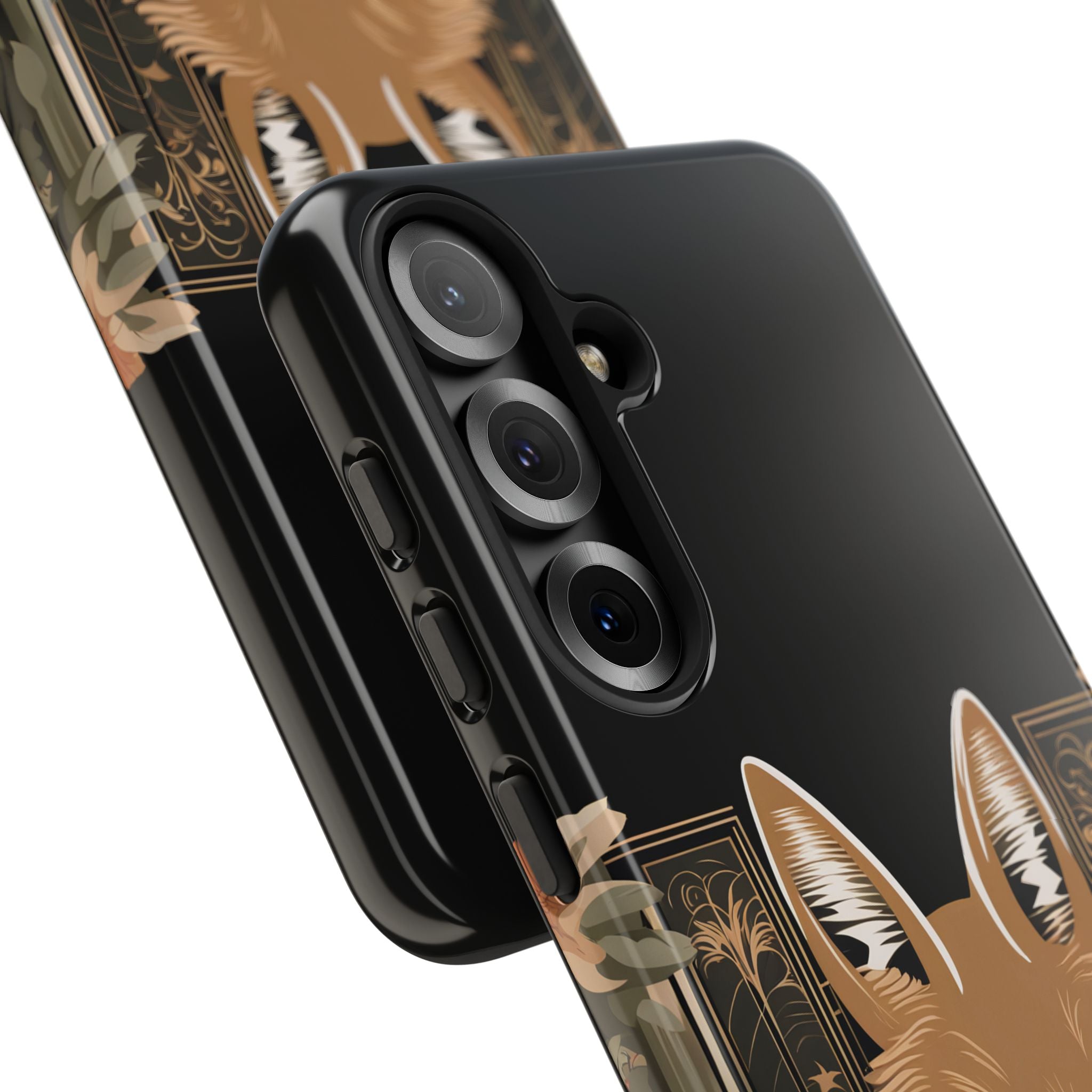 Art Deco Coyote with Flower, Cell Phone Case - Apple, Samsung, Google Pixel