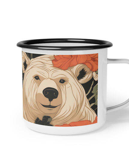 Senior Bear, Enamel Camping Mug for Coffee, Tea, Cocoa, or Cereal - 12oz