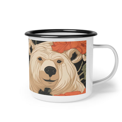 Senior Bear, Enamel Camping Mug for Coffee, Tea, Cocoa, or Cereal - 12oz