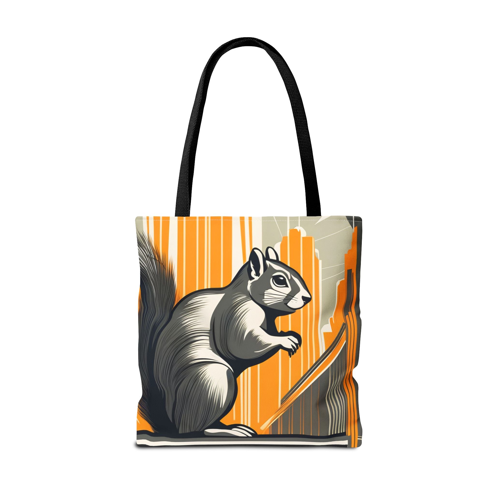 Art Deco Squirrel, Everyday Tote Bag w Cotton Handles