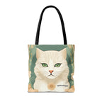Blanca Purrington, Cat Tote Bag with Cotton Handles For Everyday Use, 3 Sizes