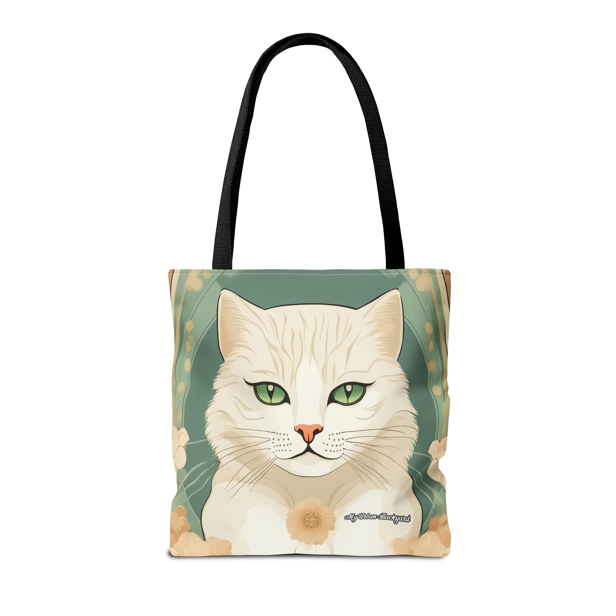 Blanca Purrington, Cat Tote Bag with Cotton Handles For Everyday Use, 3 Sizes
