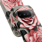 Pink Rose Flowers, Cell Phone Case - Apple, Samsung or Google Pixel