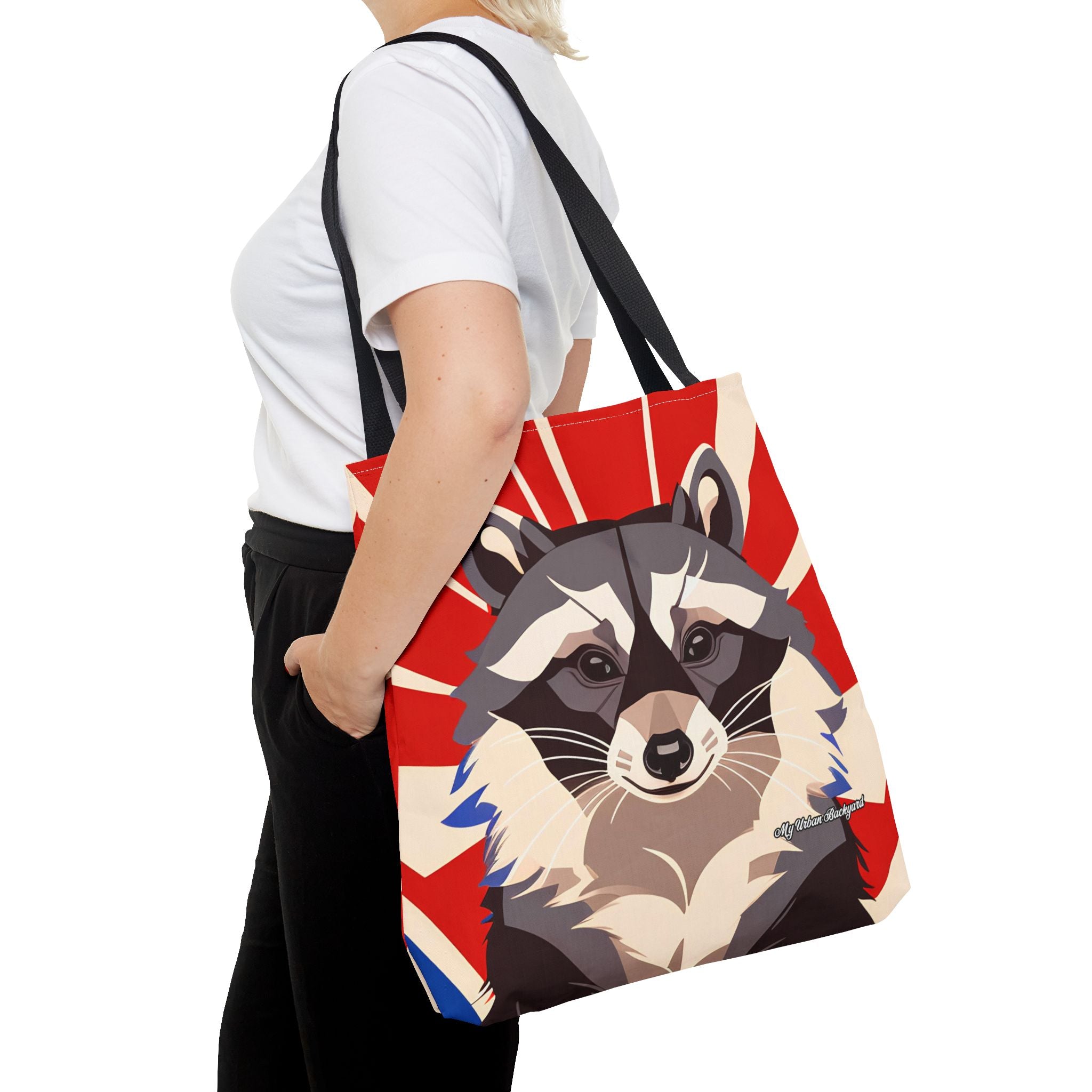 Ziggy Starspaws, Raccoon Tote Bag with Cotton Handles For Everyday Use, 3 Sizes
