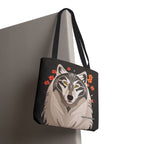 Art Deco Wolf Tote Bag with Cotton Handles For Everyday Use, 3 Sizes