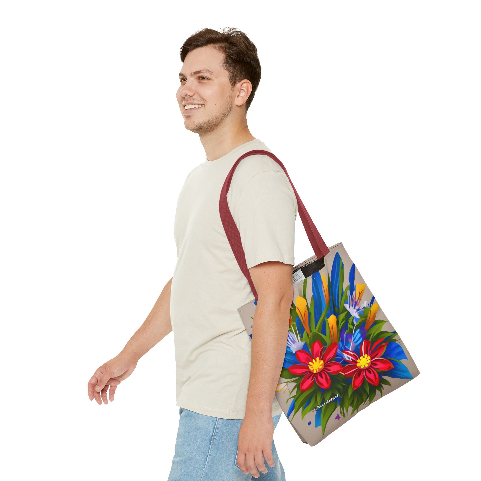 Vibrant Wildflowers Tote Bag with Cotton Handles For Everyday Use, 3 Sizes