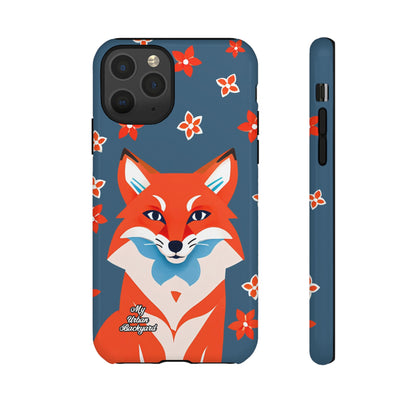 Fox with Flowers, Cell Phone Case - Apple, Samsung or Google Pixel