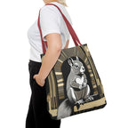 Art Deco Squirrel, Tote Bag with Cotton Handles For Everyday Use, 3 Sizes