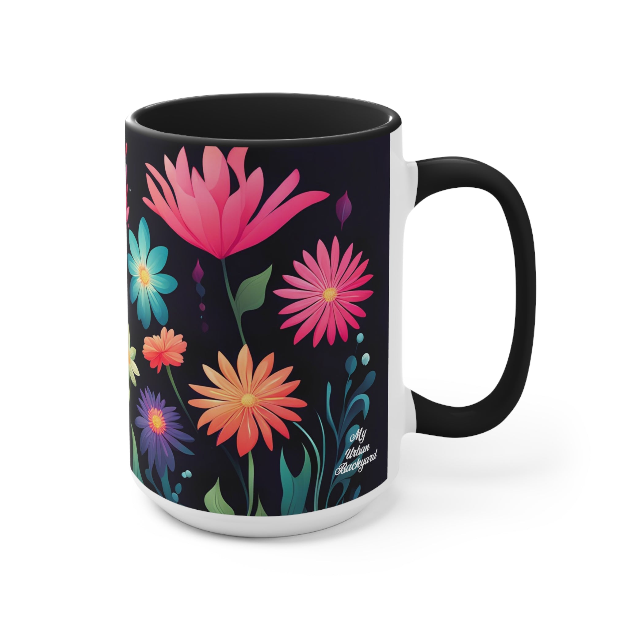 Colorful Flowers, Ceramic Coffee Mug