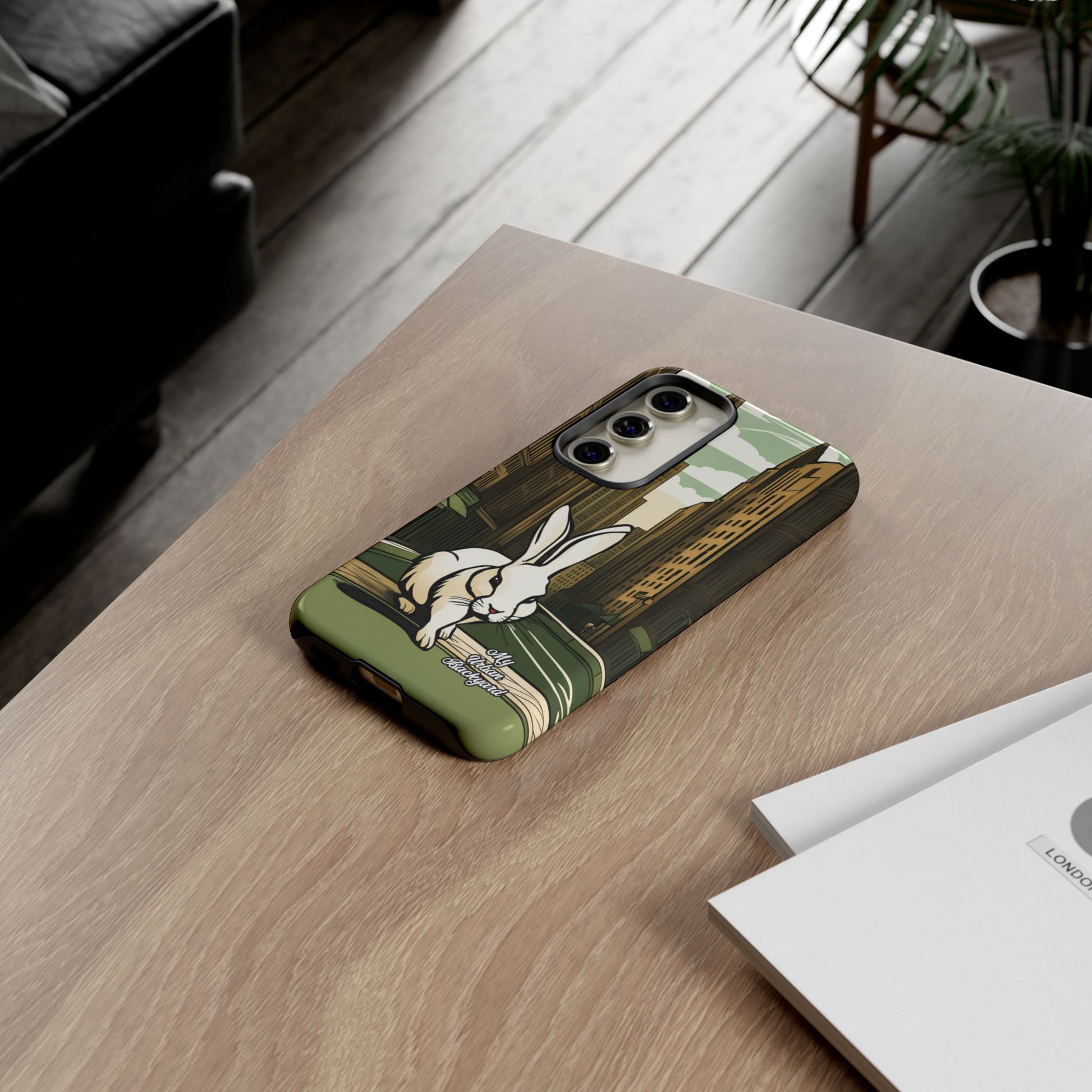 White Rabbit on a City Street, Cell Phone Case - Apple, Samsung, Google Pixel
