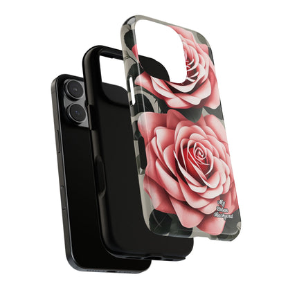 Pink Rose Flowers, Cell Phone Case - Apple, Samsung or Google Pixel