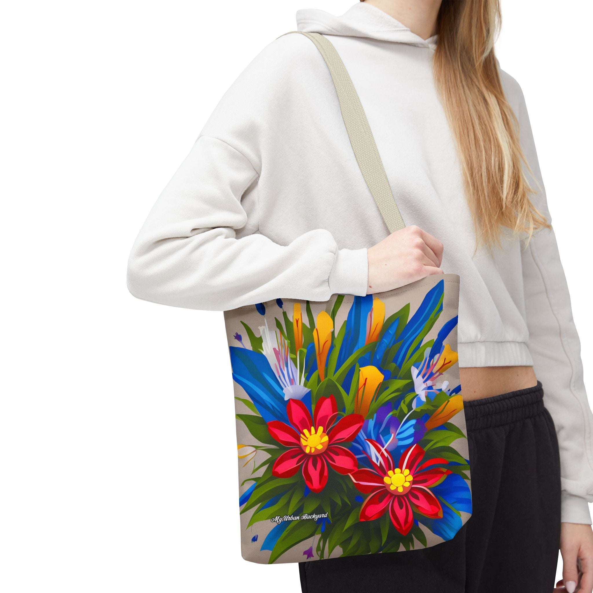 Vibrant Wildflowers Tote Bag with Cotton Handles For Everyday Use, 3 Sizes
