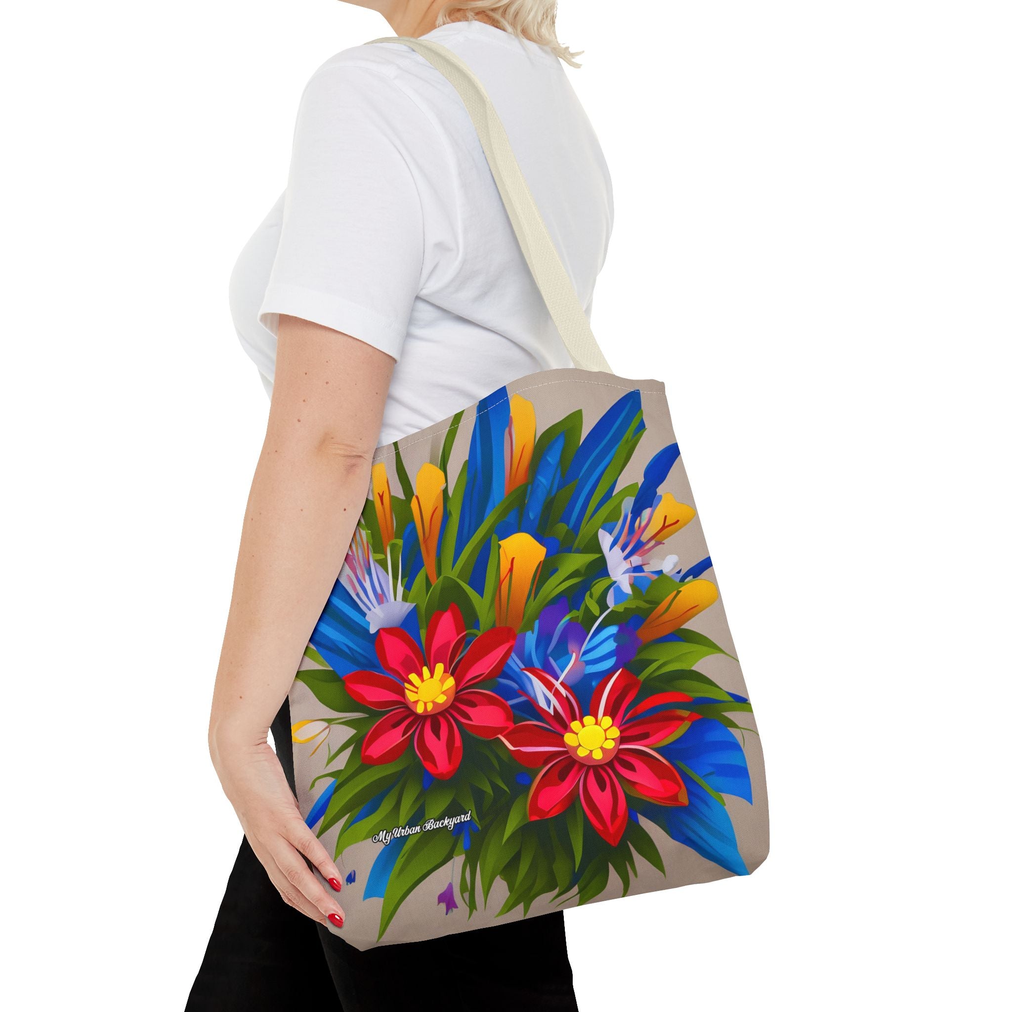 Vibrant Wildflowers Tote Bag with Cotton Handles For Everyday Use, 3 Sizes