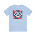 Red White and Blue Cat, Soft 100% Jersey Cotton T-Shirt, Unisex, Short Sleeve, Retail Fit