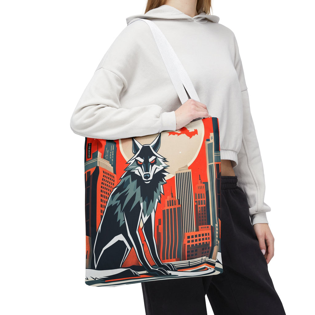 City Wolf Tote Bag, Tote with Cotton Handles For Everyday Use, 3 Sizes