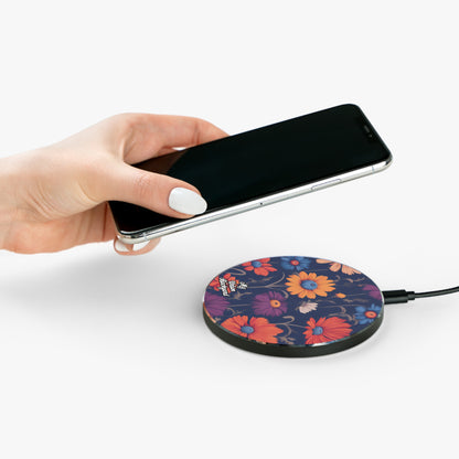 Fun Wildflowers, 10W Wireless Charger for iPhone, Android, Earbuds