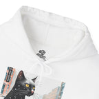 Whisker Wonderland, Cat Unisex Hoodie w Front Pocket