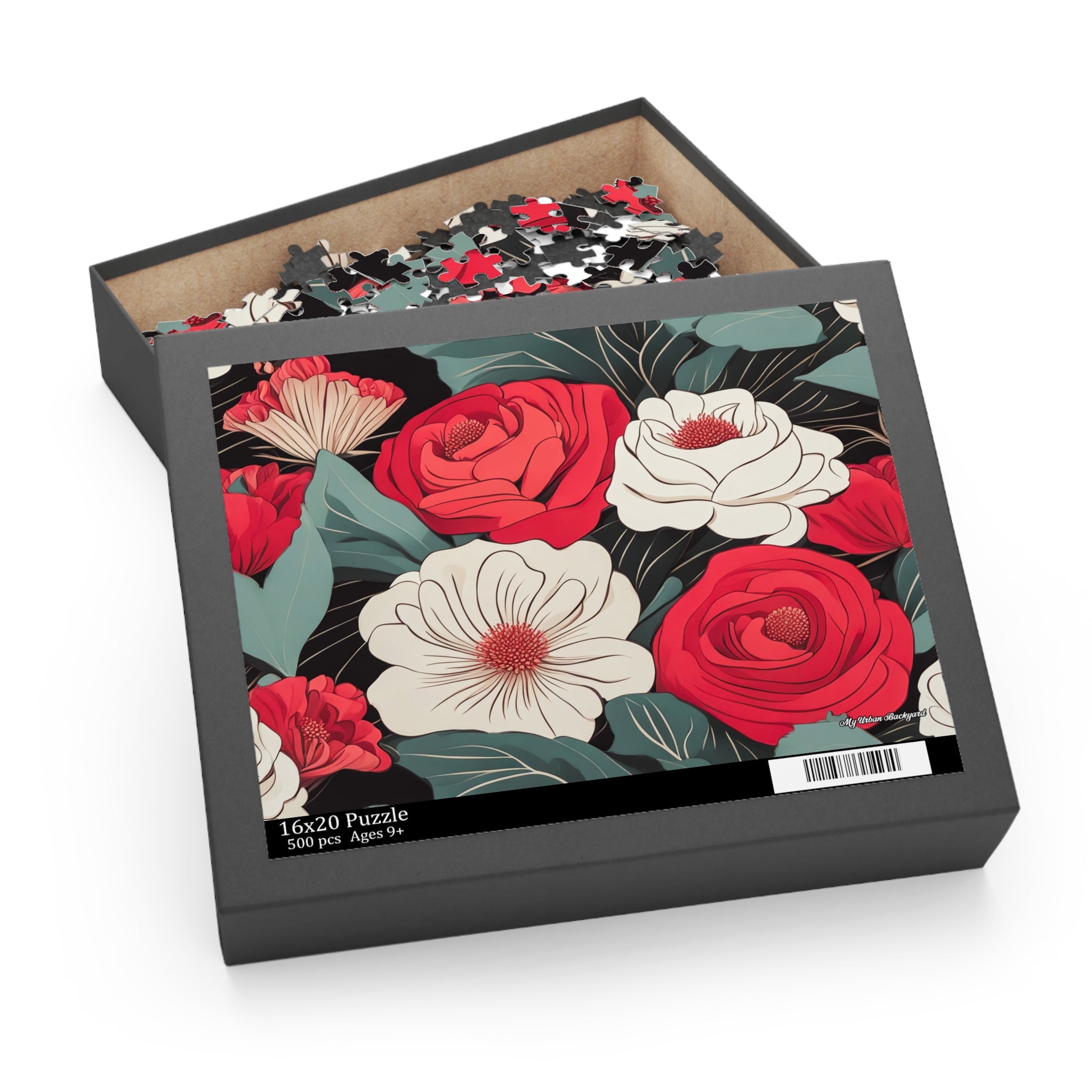 Floral Jigsaw Puzzle, Gift for Puzzle Lovers, Unique Wall Art, Family Activities, (120, 252, or 500-Piece)