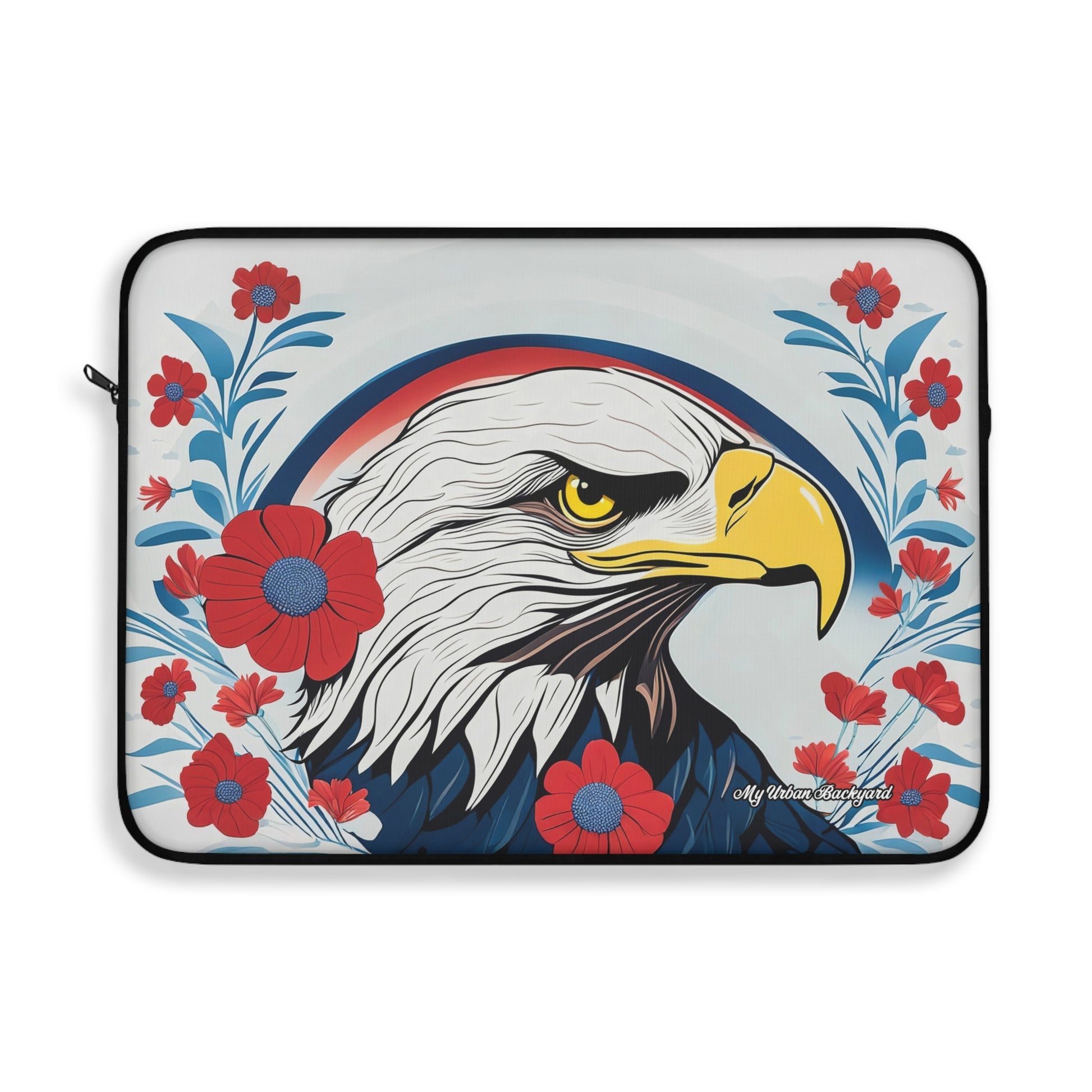 Bald Eagle Soft Laptop Sleeve, Stylish Computer Case, Gift for Students, Unique Tech Accessory, Patriotic Design