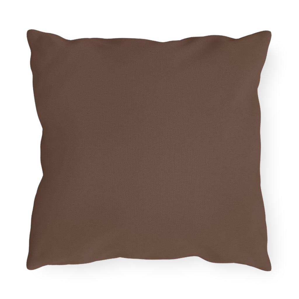 Art Deco Coyote w Flower, Sable accent color, Throw Pillow, Indoor/Outdoor Decor for Home or Office