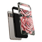 Pink Rose Flowers, Cell Phone Case - Apple, Samsung or Google Pixel