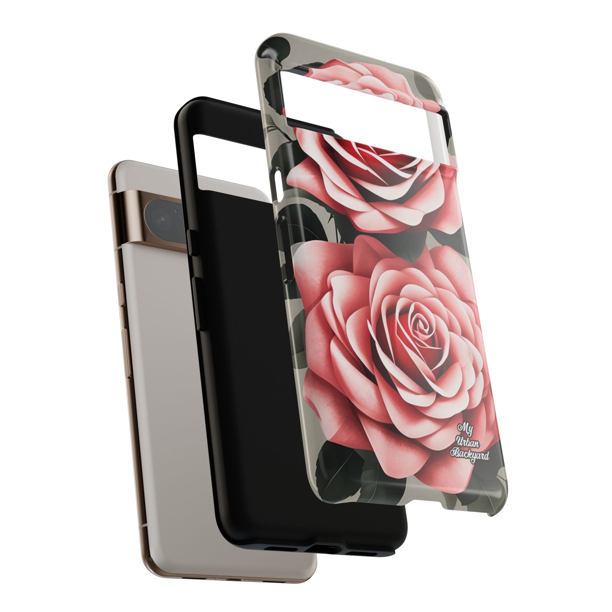 Pink Rose Flowers, Cell Phone Case - Apple, Samsung or Google Pixel