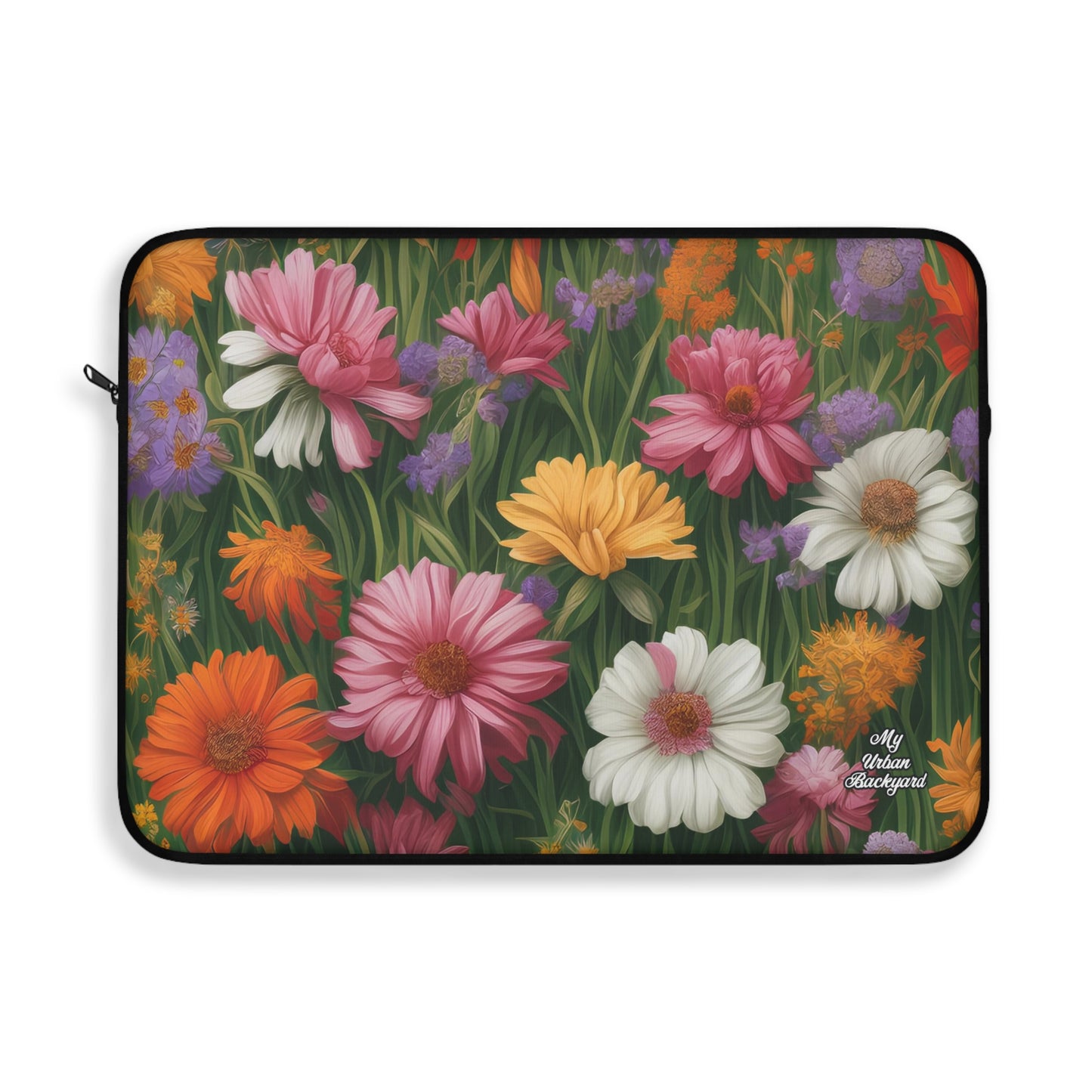 Wildflower Field, Laptop Carrying Case, Top Loading Sleeve for School or Work