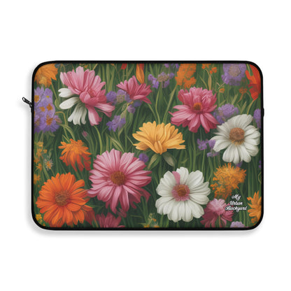 Wildflower Field, Laptop Carrying Case, Top Loading Sleeve for School or Work