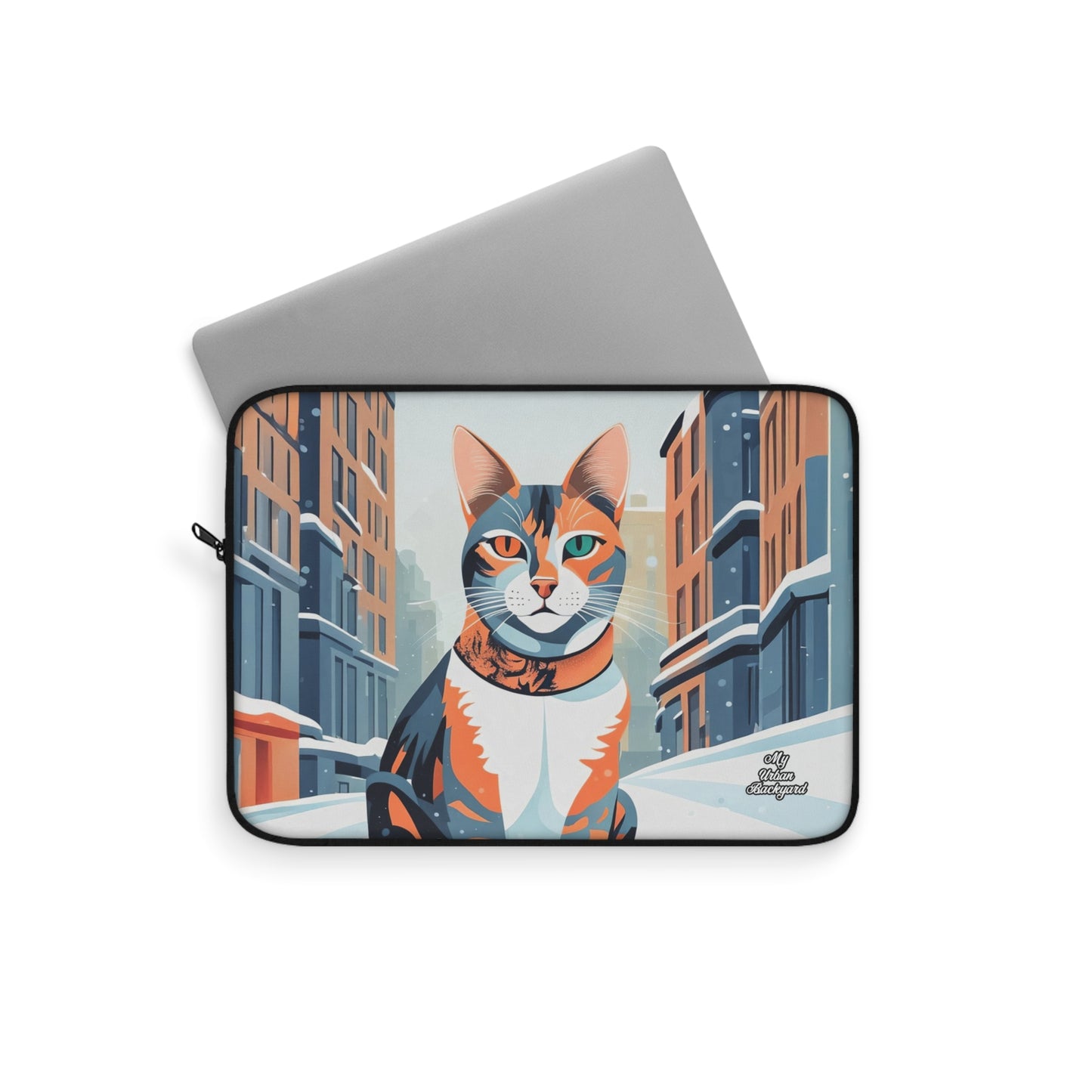 Claws Pawson, Cat Laptop Carrying Case, Top Loading Sleeve for School or Work