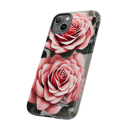 Pink Rose Flowers, Cell Phone Case - Apple, Samsung or Google Pixel