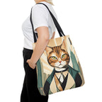 Dapper Art Deco Tabby Cat Tote Bag