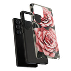 Pink Rose Flowers, Cell Phone Case - Apple, Samsung or Google Pixel