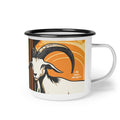 Charming White Goat, Enamel Camping Mug