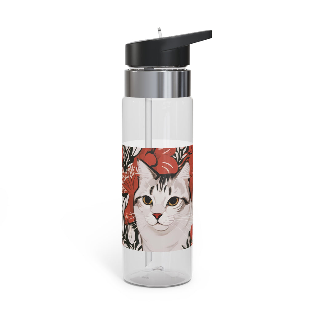 Tess & Jess Clawfield, Cat 20oz Sport Water Bottle, BPA-Free, Tritan™ plastic