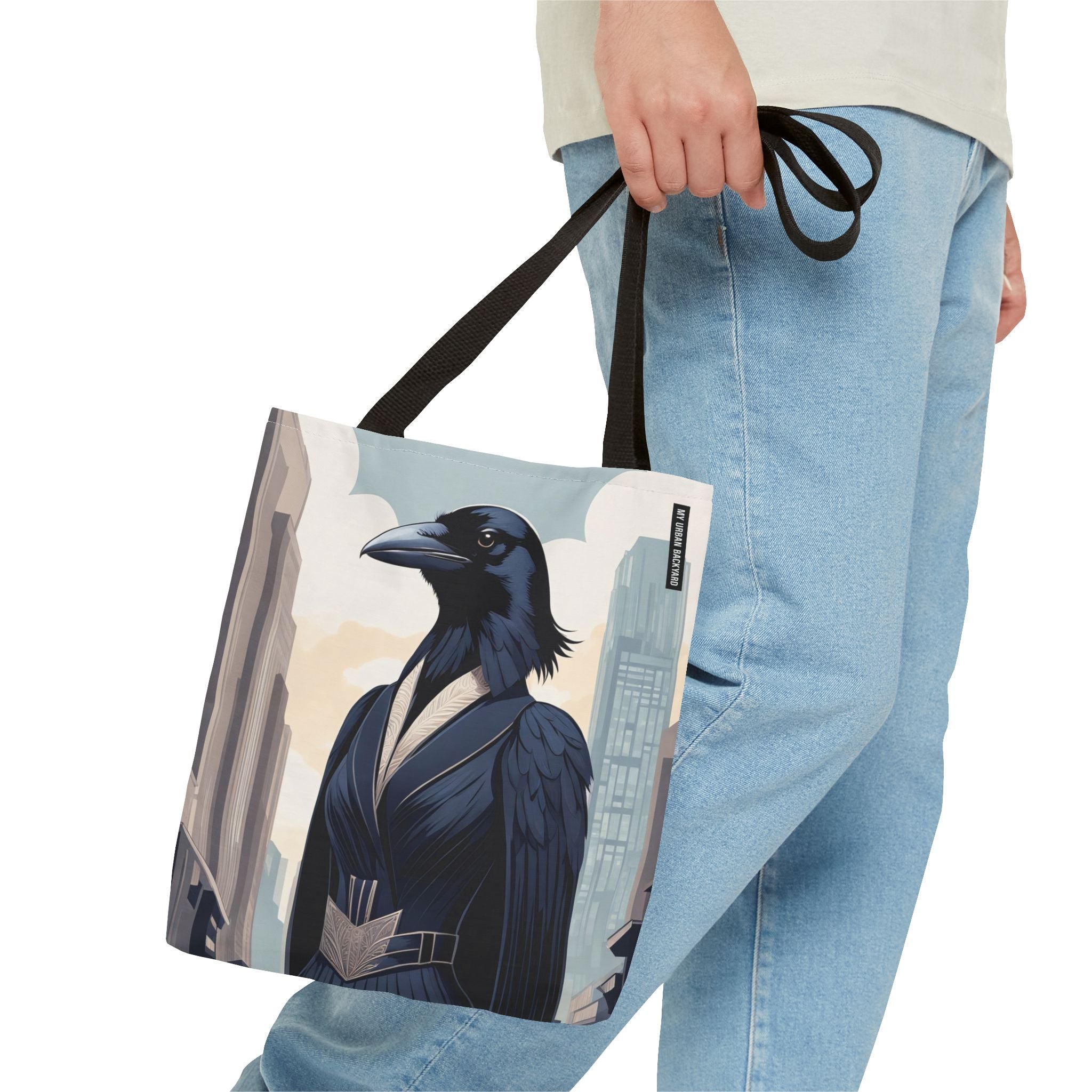 Regal Crow Art Deco Tote Bag