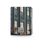 Art Deco City Cat Spiral Journal