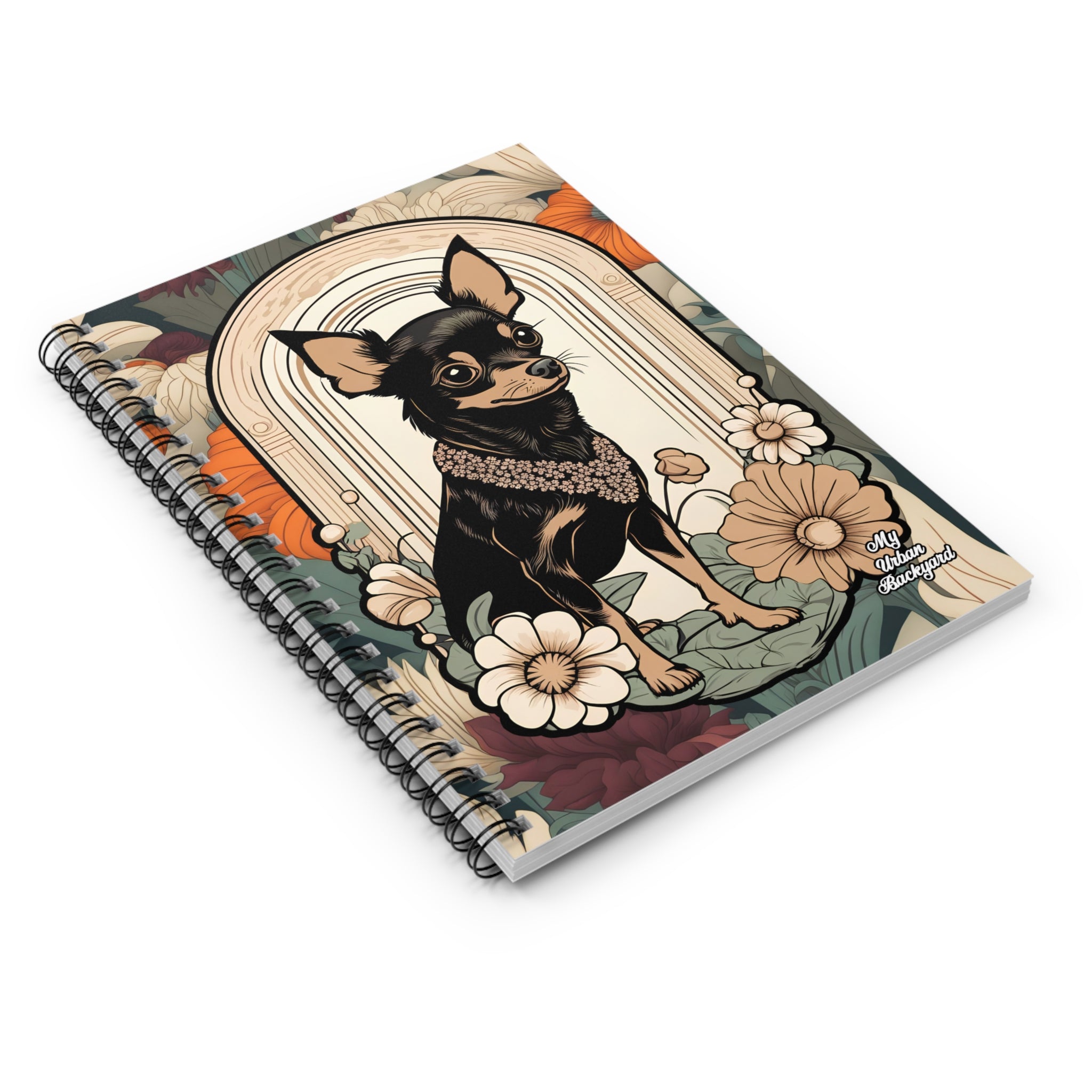 Tango, Dog Spiral Notebook Writing Journal - 118 Ruled Pages