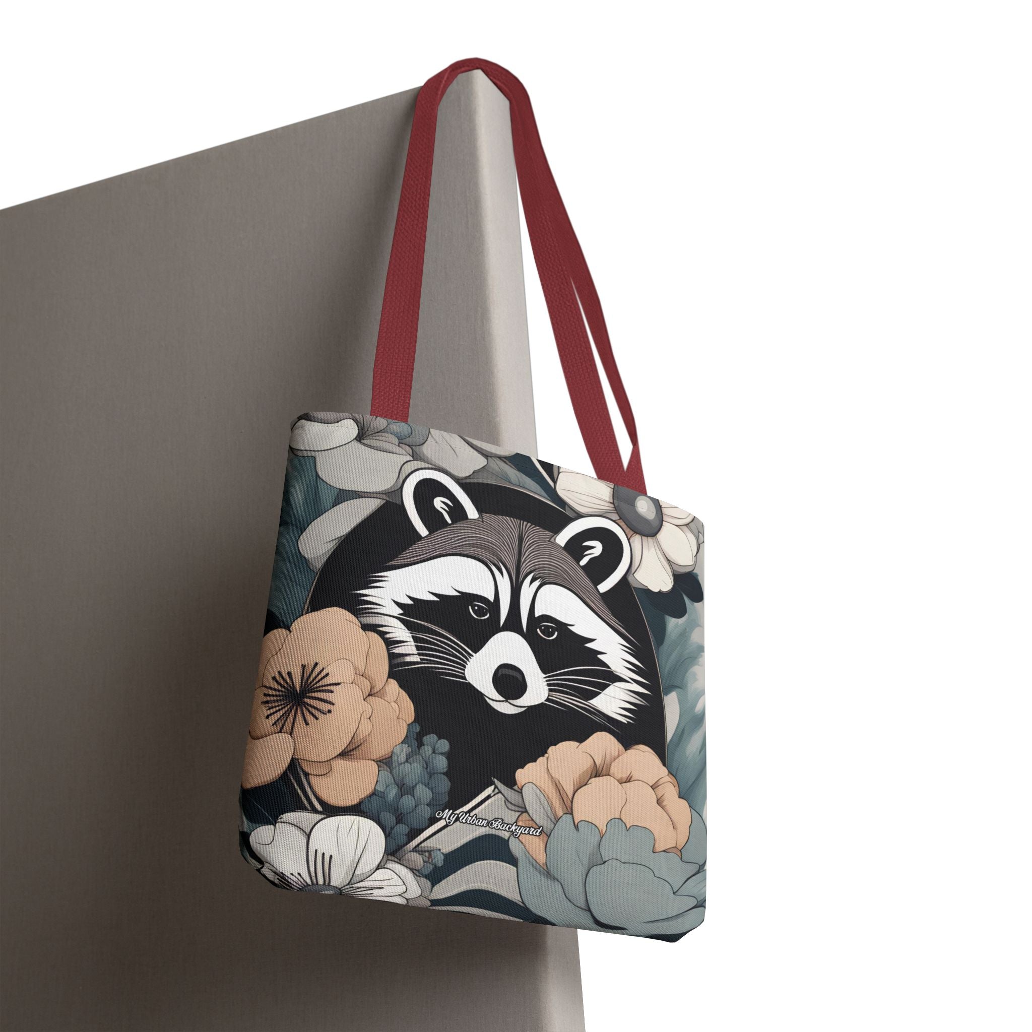 Rocco Pawsley, Raccoon Tote Bag with Cotton Handles For Everyday Use, 3 Sizes