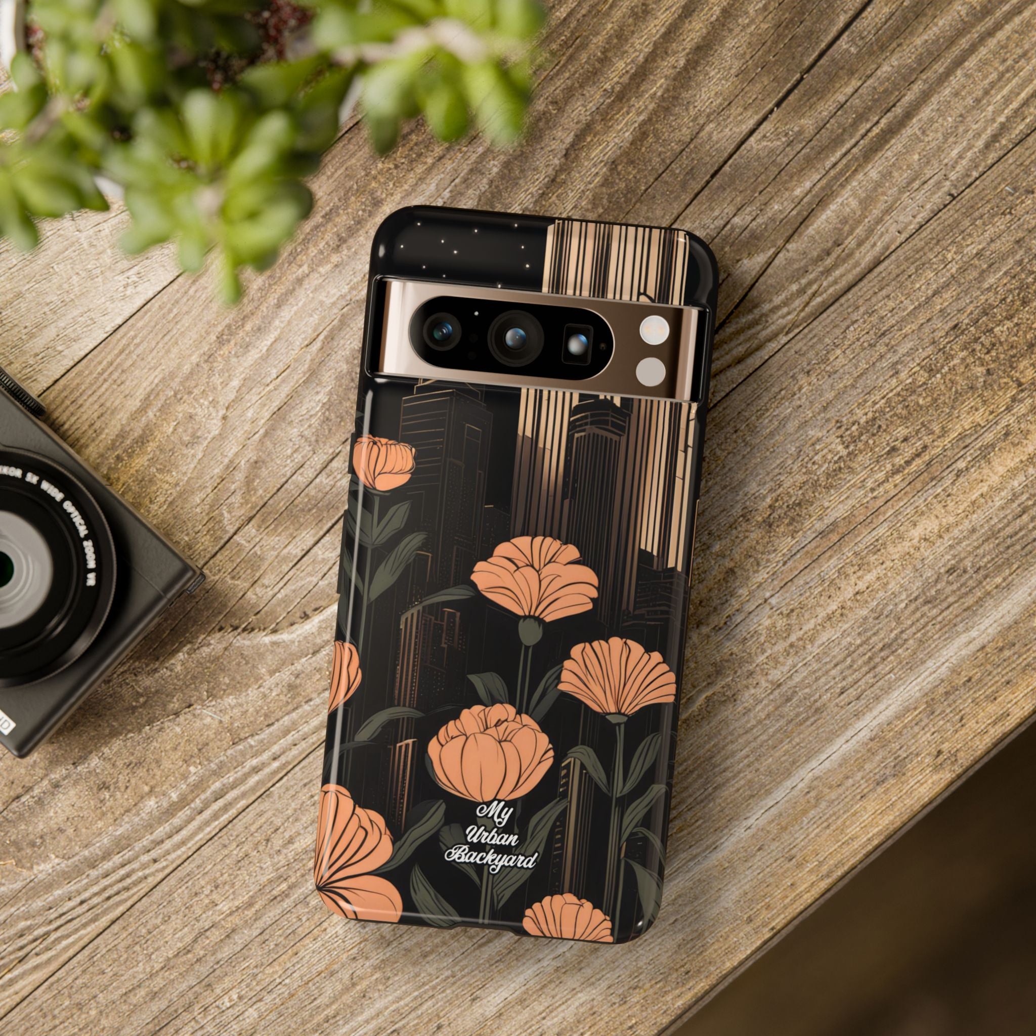 Urban Evening with Flowers, Cell Phone Case