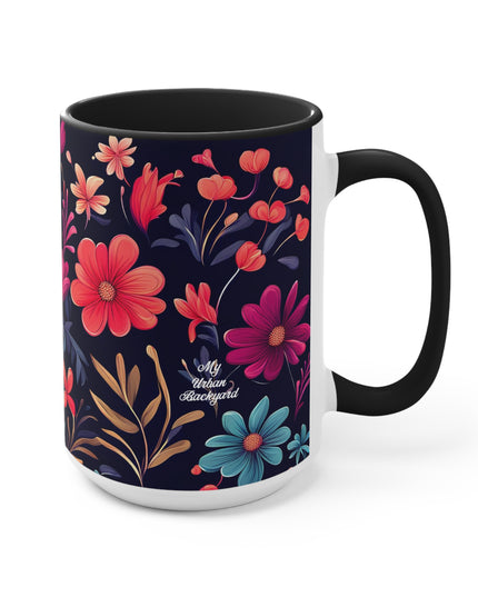 Night Blooming Wildflowers, Ceramic Mug - Perfect for Coffee, Tea, and More!