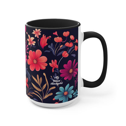 Night Blooming Wildflowers, Ceramic Mug - Perfect for Coffee, Tea, and More!