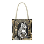 Art Deco Squirrel, Tote Bag with Cotton Handles For Everyday Use, 3 Sizes