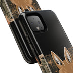 Art Deco Coyote with Flower, Cell Phone Case - Apple, Samsung, Google Pixel