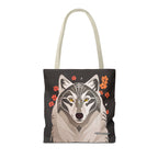 Art Deco Wolf Tote Bag with Cotton Handles For Everyday Use, 3 Sizes
