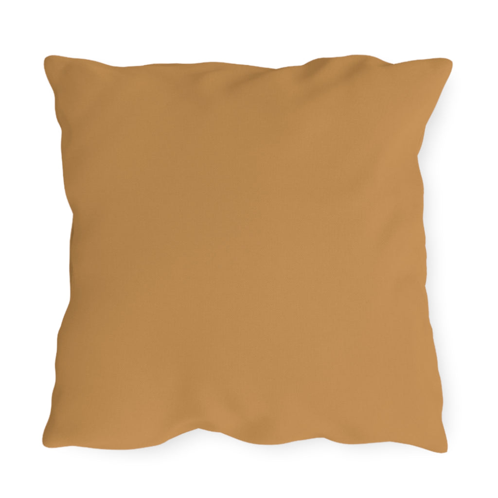 Large White Flower, Amber accent color, Throw Pillow, Indoor/Outdoor Decor for Home or Office